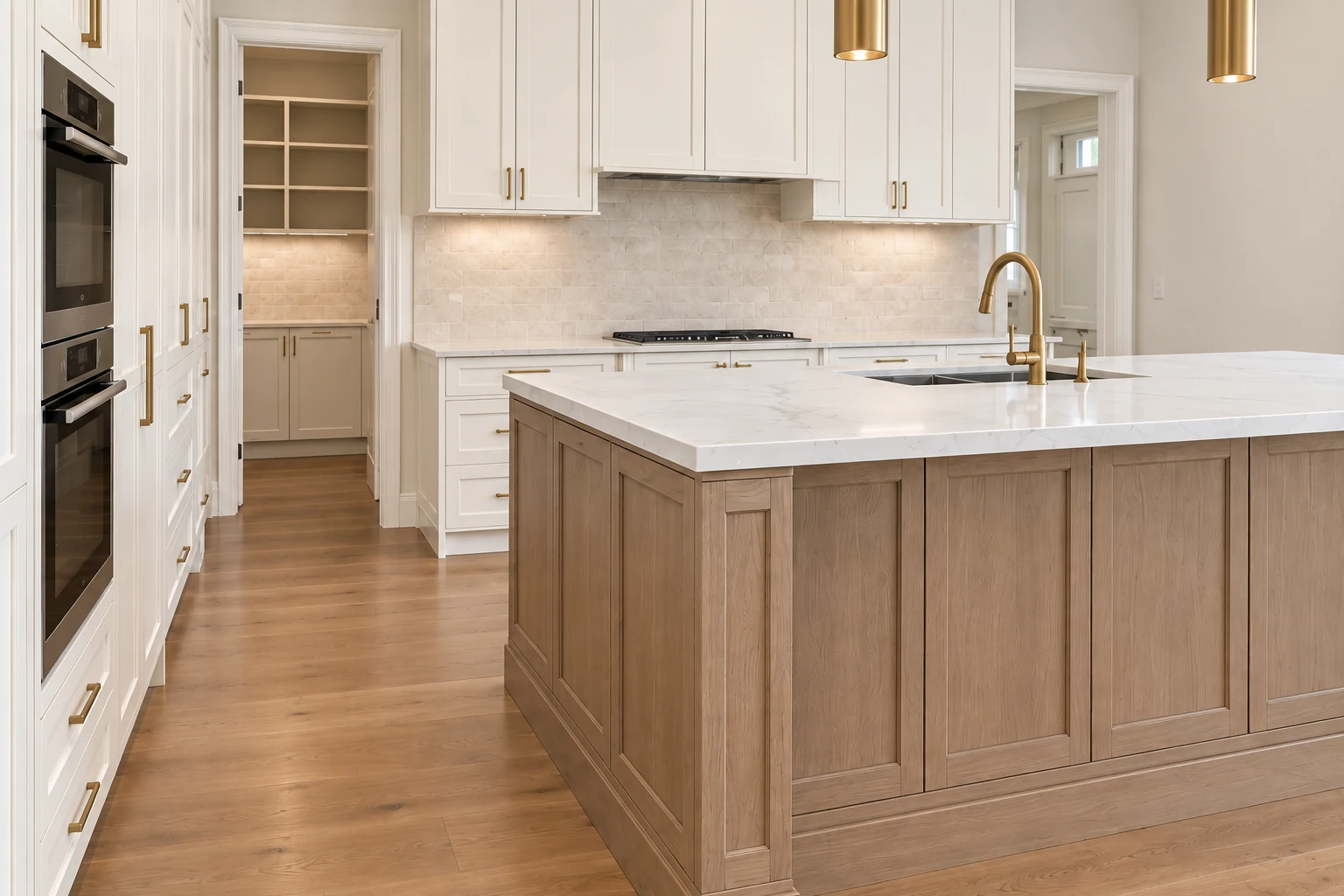 Oak and warm white