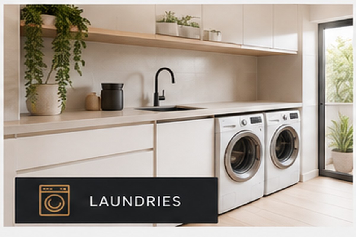 Custom laundry cabinetry